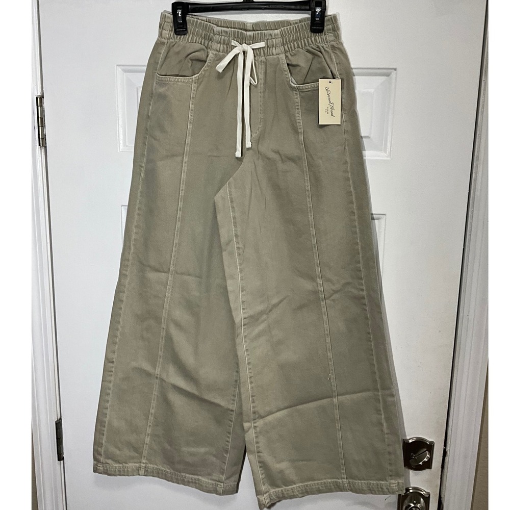 Universal Thread Khaki Green Wide Leg Pull On Pants Small NWT